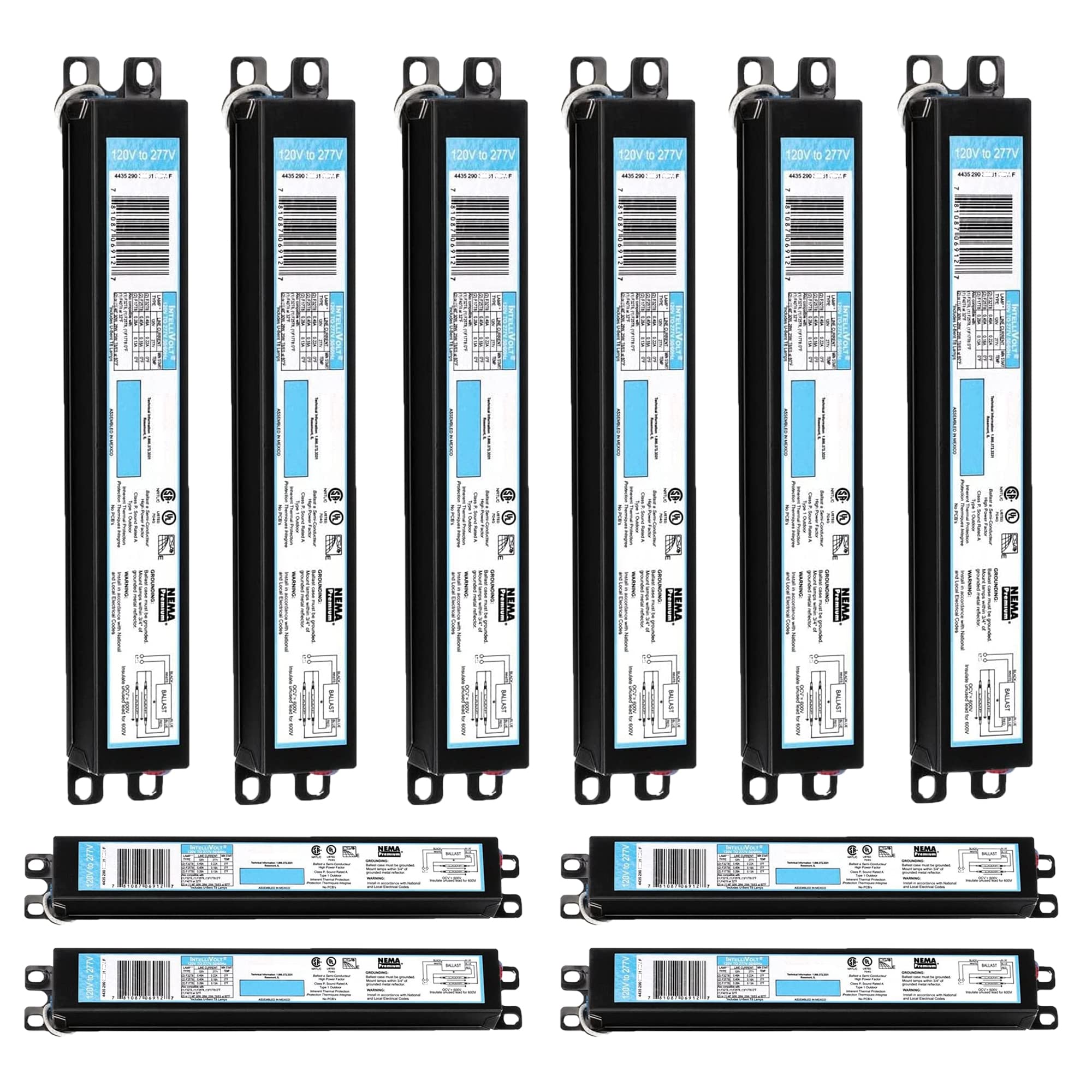 Icn3P32N, 120-277V, 50-60Hz Input Frequency, Solid Wire Type, Instant Start Centium Electronic Fluorescent Ballast For 3 F32T8 L